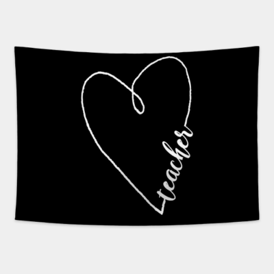 Teacher Shirt Heart Gift Tapestry Official Teacher Merch