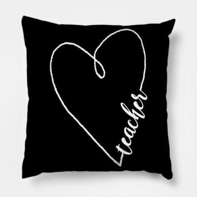 Teacher Shirt Heart Gift Throw Pillow Official Teacher Merch