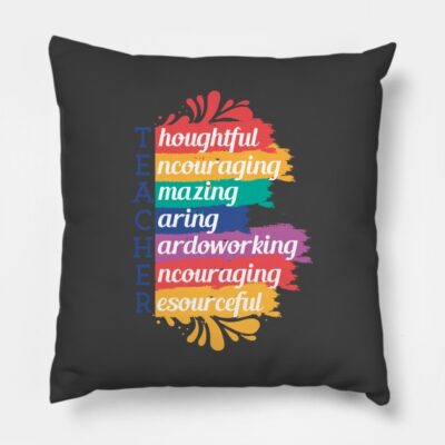 Teacher Watercolor Meaning Throw Pillow Official Teacher Merch