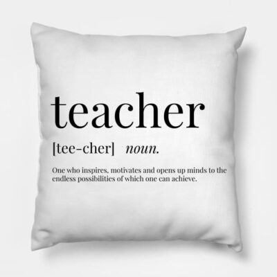 Teacher Definition Throw Pillow Official Teacher Merch