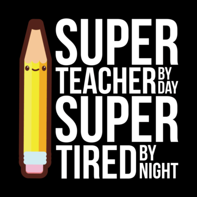 Super Teacher By Day Super Tired By Night Funny Throw Pillow Official Teacher Merch