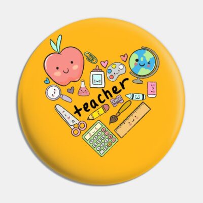 Teaching Is A Work Of Heart Pin Official Teacher Merch