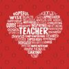 Teacher Heart Word Cloud Pin Official Teacher Merch