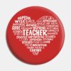 Teacher Heart Word Cloud Pin Official Teacher Merch