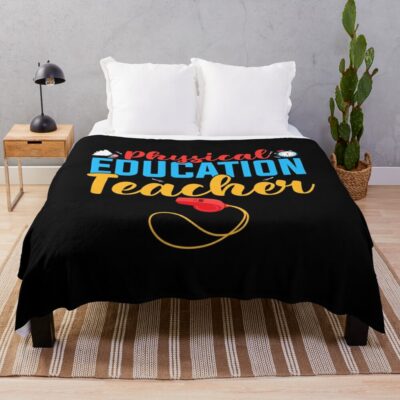 Physical Education Teacher Throw Blanket Official Teacher Merch