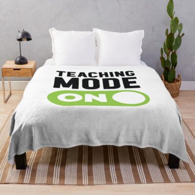 Teaching Mode On Throw Blanket Official Teacher Merch