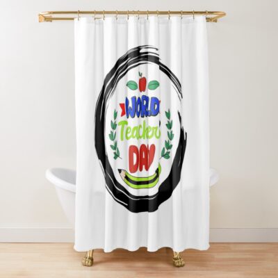 World Teachers' Day Shower Curtain Official Teacher Merch