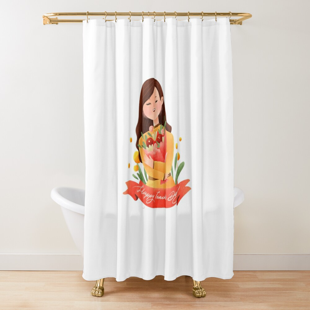 Happy Teachers Day Images Shower Curtain