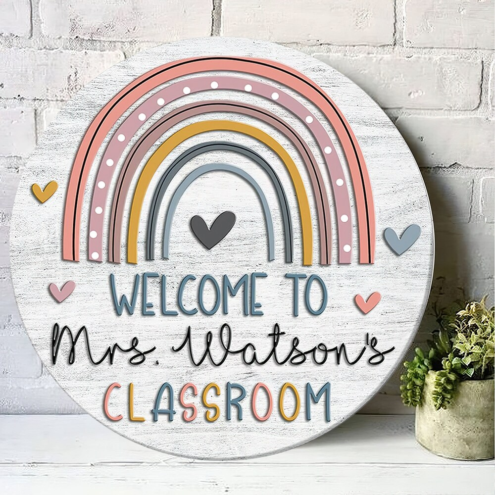 Personalized Teacher Classroom Wooden Sign